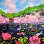 “Lotus Pond” Acrylic on Canvas thumbnail