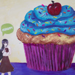 “Sweet Kawaii Cake” Acrylic and Mixed Media on Canvas thumbnail
