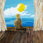 “Yellow Balloon (Serendipity)” Acrylic on Canvas thumbnail