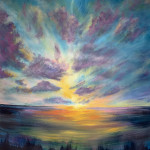 “Blue Sunset” Acrylic on Canvas thumbnail